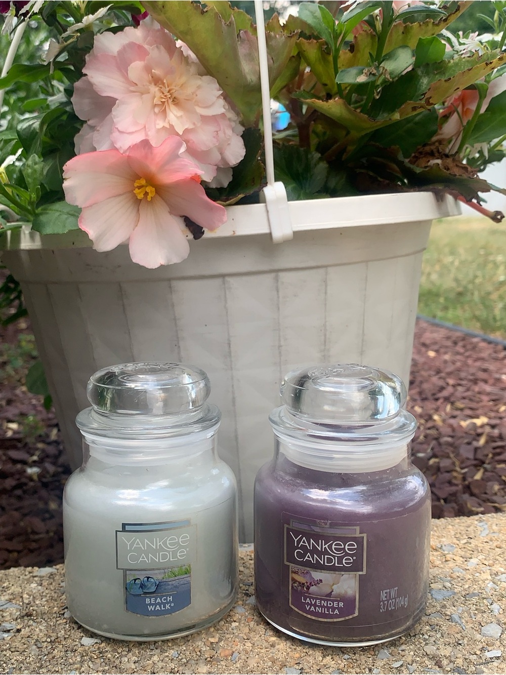 Never used Yankee Candle 3.7 oz set of 2 -Beach Walk & Lavender Vanilla scents